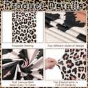 Chumia 2 Pcs Leopard Print Arch Covers Cheetah Backdrop Covers for Wedding Birthday Party Photography Decor, 2.6ft x 6ft and 4ft x 7.2ft(Brown)
