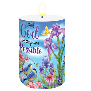 Briarwood Lane with God Flameless Candle