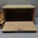 LAATOOREE Nightstands Set of 2, Small Side Table, Bedside Table with Fluted Door, Solid Wood Feet; Modern Mid-Century End Table for Bedroom, Small Space (Natural)