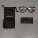 Gaoye Blue Light Blocking Glasses, Retro Round Eyewear Frame Anti Eyestrain Computer Glasses for Women Men (Tea Leopard/Transparent Lens)