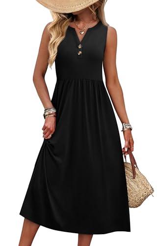WIHOLL Women's Summer Dresses Maxi Dress Vacation Beach Sundresses 2026 with Pockets, XL