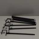 4 Pack Deck Light Poles, Hanging Light Poles for Outdoor String Lights, Metal Suspension String Light Poles, Hanging Light Poles for Deck Fence Garden Backyard Wall Bistro