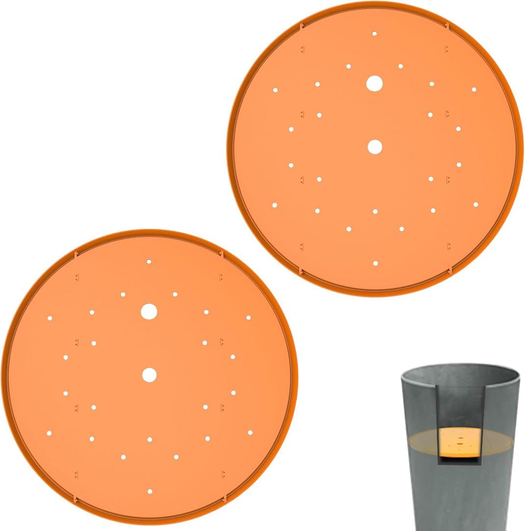 2 x 2-Pack Round Planter Insert - Plant Pot Insert with Drainage Holes, Use Less Potting Soil, Planter Accessories for Indoor & Outdoor Use (18 inch)