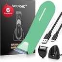 Sensitive Skin Personal Pubic Hair Trimmer for Women and Men, Electric Manscape/ Bikini Trimmer, Waterproof Groin Trimmer for Body Hair, with Light, Travel Size, 6 Precisions, with Charging Dock