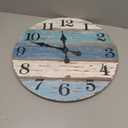 CHYLIN Wall Clock, 18 Inch Beach Wall Clocks Battery Operated, Coastal Ocean Themed Blue Clock Decor for Lake House, Home Clearance, Kitchen, Pool, Bathroom(18")