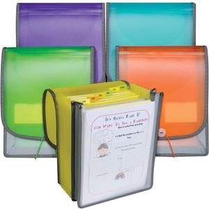 C-Line 7-Pocket Vertical Expanding Backpack Organizer File, 1 File, Color May Vary (58700), 1" x 10 1/4" x 12 3/4", (Pack of 1)