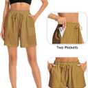 Women's Lounge Athletic Shorts with Pockets, 6.1" Sweat Shorts Women, Summer Casual Elastic Walking Running Shorts (XL)