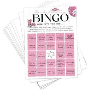 Bridal Shower Game Bingo Bachelorette Party Games Last Rodeo Wedding Shower Find the Guest Cowgirl 50 Guests