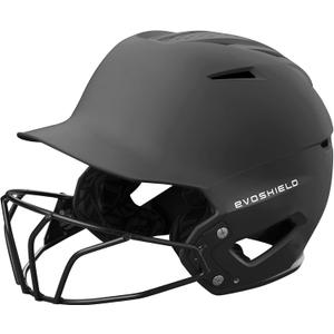 EvoShield XVT 2.0 Batting Helmets with Facemask (Medium/Large, Charcoal)