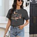 Binshre Womens Short Sleeve Crops Tops Summer Graphic Tees Crew Neck Cropped T Shirts Casual Loose Fit Blouse (S)