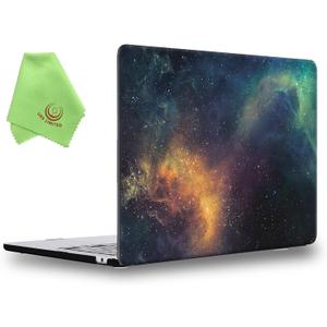 UESWILL Compatible with MacBook Air 13 inch M5 M4 M2 M3 Case 2022-2026 Model A3449 A3240 A3113 A2681, Galaxy Pattern Hard Shell Cover for Mac Air 13.6 + Microfiber Cloth, Nebula/Green