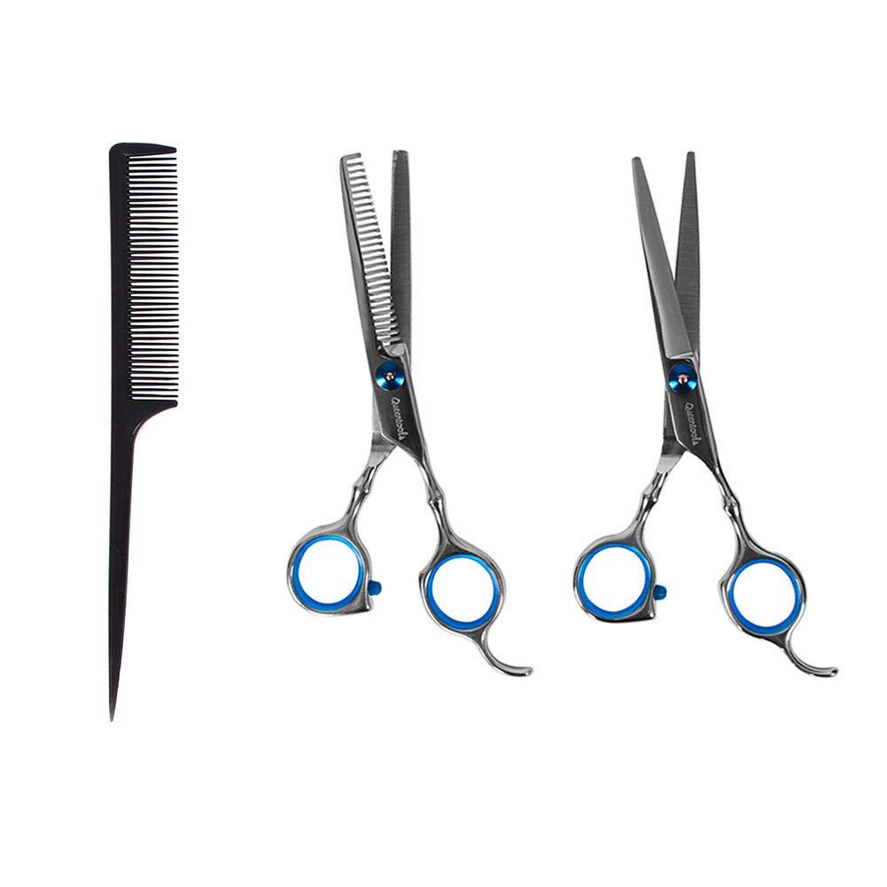 Professional Hair Cutting Scissors Barber Shears Set Hair Thinning Kit with Black Storage Case