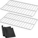 UPGRADE W10256908 Range Oven Rack Compatible with Whirlpool Stove Parts Amana Maytag Kenmore Kitchenaid Oven Racks WPW10256908 Oven Wire Racks Baking Rack 24" x 15.75" 304 Stainless Steel Shelves 2Pcs