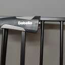 Babelio Baby Gate for Stairs, Kitchen & Doorways, No Bottom Bar| One-Handed Operation| Auto-Close| Hardware Mount (Drill Needed) Safety Dog/Pet Gate (Black - B17, 26-43" W, 28" H)