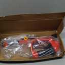 Upgraded Pressure Washer Gun with Extension Replacement Wand, M22 Fitting,7 Inch 30 Degree Curved Rod, 5 Nozzle Tips, 5000 PSI, 47 Inch (black and red)