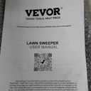 VEVOR 42 Inch Lawn Sweeper Tow Behind, 12 cu.ft. Large Pull Behind Grass Sweeper, Heavy Duty Leaf & Grass Collector with Dumping Rope Design, Adjustable Sweeping Height for Picking Up Debris & Grass