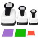 Square Hole Puncher Square Paper Punch Shape Punches for Paper Crafts 0.7 inch Papers Punches 1.5 Squares Punch 1.9 Crafts Puncher for Scrapbooking Card Making