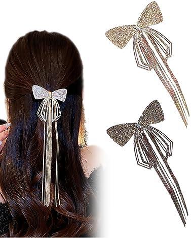 Diamond Non-Slip Strong Metal Butterfly Hair Claws Sparkly Hold Pearls for Women, Big Cute Headwear Gifts