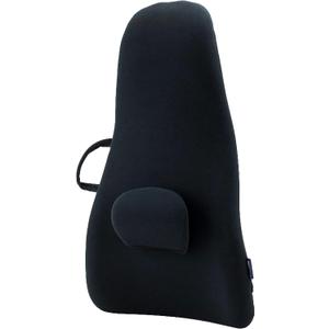 ObusForme Highback Backrest Support - Extra Tall Padded Seat Cushion and Lumbar Support Pillow, Portable Posture Support with Soft and Durable Foam (Black)