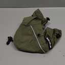 Tuff Pupper Waterproof Dog Raincoat | Full-Body Windproof Rain Jacket for Dogs | Reflective Strips | Breathable Mesh Lining | Adjustable Fit | Leash Port | Small Medium Large XL XXL Dogs (Olive, XXS) (5-10 lbs (XX-Small))