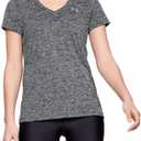 Under Armour Women's Tech V-Neck Twist Short-Sleeve T-Shirt (Large)