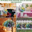 40 Bundles Artificial Fake Pansy Flowers for Outdoor Faux Silk Pansies Flowers for Outside Planter Porch Yard Patio Window Box Summer Decor(White, Yellow, Blue, Purple)