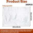 200pcs Plastic Sheeting for Body Wrap, 86x47 Inch Sauna Bag Liners, Disposable Sauna Wrap, Thicken Bag Infrared Blanket for Beauty, Sauna Accessories for Beauty Salon Spa Therapy