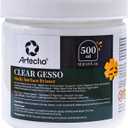 Artecho Clear Gesso 16.9oz / 500ml, Gesso Primer for Acrylic Painting