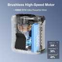 Portable 4-in-1 Waist/Neck/Desk Fan with Phone Stand & LED Light | 10000RPM Ultra-Fast Cooling, 4-Speed Rechargeable Battery | Lightweight for Indoor, Outdoor, Camping, Makeup(Grey)