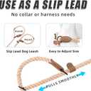 Mile High Life Hands Free Dog Leash, Crossbody Waist Leash with Genuine Leather Connection, Multifunctional Adjustable Slip Lead for Dog Walking Running (Light Brown, 7FT)