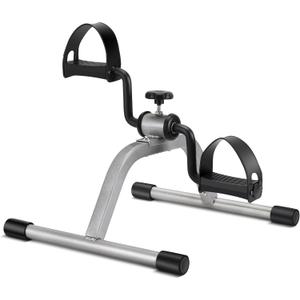 Pedal Exercise mini Exercise Bike for Leg and Arm Recovery Exercise Lightweight and Portable Floor Bike (Grey-01)