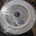 ASANCU Ceiling Fan with Light and Bluetooth Remote, RGB Dimmable LED Enclosed Ceiling Fan for Kids' Rooms with Bluetooth Speaker and 3 Color LED Lights, 6 Wind Speed and App Timer Settings, 19.09''