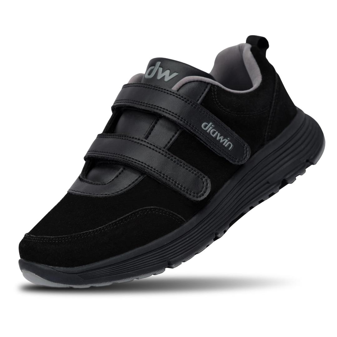 diawin Extra Wide Shoes for Men Extra Depth Walking Shoes with Extra Wide Toe Box, Roomy Interior for Hallux, Swollen Feet, Arthritis, and Diabetic Needs Genuine Leather for Comfort