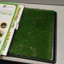 Hompet Dog Grass Pad with Tray Large, Puppy Turf Potty Reusable Training Pads with Pee Baffle, Artificial Grass Patch for Indoor and Outdoor Use, Ideal for Small and Medium Dogs (30"20")