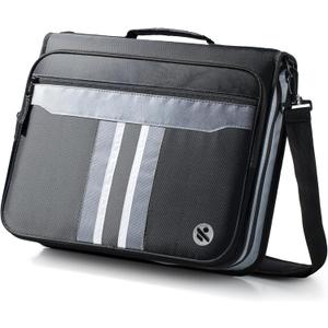 2-Inch 3 Rings Zipper Binder, Holds 15-Inch Laptop, Handle and Shoulder Strap Included, Black