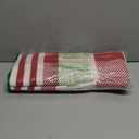 Christmas Red and White Plaid Rug, 3'x5 'Area Rug Indoor Outdoor Rug Front Porch Doormat Cotton Hand-Woven Farmhouse Layered Double Door Mats for Front Porch, Patio, Entryway, Laundry Room