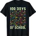 Dinosaur T Rex Happy 100th Day Of School Gifts black, Size Youth Small
