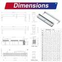 2 x 30CM IDE Flat Ribbon Cable, 40P, Male to Female, Grey, Copper, 28AWG, 40 Wires, Compatible with IDE Devices