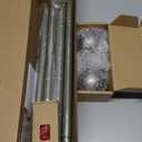 KAMANINA Curtain Rods for Windows 32 to 58 Inches (2.6-4.8ft), Adjustable Antique Silver Curtain Rod, 7/8 Inch Decorative Drapery Rod with Round Finials