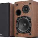 Elimavi Passive Bookshelf Speakers, Requires a Receiver or Amplifier, Brown