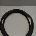 KAFEEK Steering Wheel Cover, Universal 15 inch, Microfiber Leather Viscose, Breathable, Anti-Slip,Warm in Winter and Cool in Summer, Black