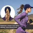 Winter Hat with Ponytail Hole for Women, Pony Tail Hat Waterproof Cap, Stylish Ponytail Winter Hats, Warm, Modern for Outdoor (Medium-Large, Navy Blue)