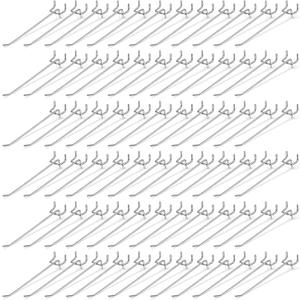 100Pack 8 Inch Pegboard Hooks, Metal Shelving Hooks Organizer, L-Shape Design, Rust Resistant, for Garage Tools Storage