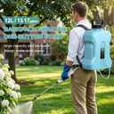 Tarden 3.5 Gallon Battery Powered Backpack Sprayer - Electric Garden Sprayer with USB Rechargeable Handle, Telescopic Wand & 5 Nozzles for Lawn Care 12L