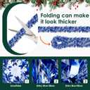 33FT Christmas Garland, Blue and Silver Tinsel Garland Shiny Hanging Garland for Home Tree Door Mantle Indoor Outdoor Holiday Xmas Party Decor