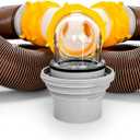 Camco 39667 Revolution 20' Sewer Hose Kit with Swivel Fittings and Wye Connector - Ready To Use Kit with Fittings, Hoses, and Storage Caps, Great For RVs with Separate Tank Valves