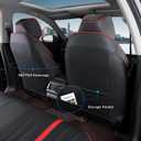 Custom Fit Seat Covers for Honda Accord 2023-2026, Fits 23-24 EX, 25-26 SE, 23-26 Sport Hybrid/EX-L Hybrid/Sport-L Hybrid/Touring Hybrid, PU Leather, Waterproof, Airbag Safe (Black+Red Line)