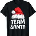 Team Santa Christmas Squad Family Matching Pajamas Boys Men T-Shirt, Size Small