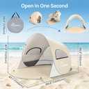 Wolfwise Pop Up Beach Tent, Easy Setup Sun Shade Shelter Foldable 4-5Person
Instant Beach Sunshade Umbrella for Sand Popup, UPF 50+ UV Protection, Portable Carry Bag Carpa para Playa,95L×65D×53H" Beige