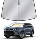 Windshield Sun Shade for Toyota Grand Highlander 2024 2025  Upgraded Nano Materials Front Window Shade Cover for Grand Highlander Accessories, Foldable Windshield Sunshade Rays Protector